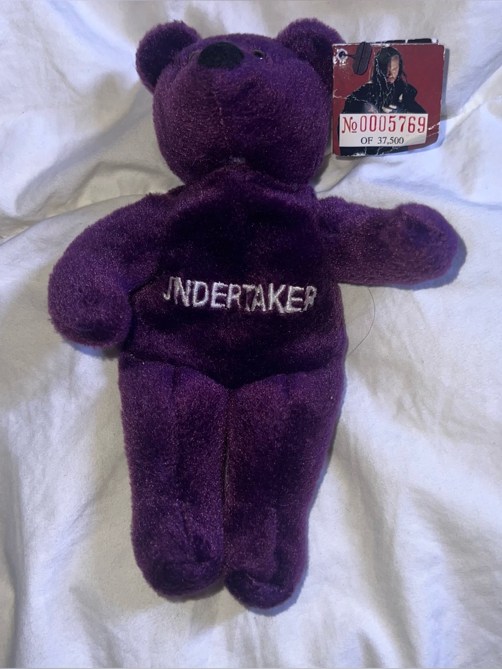 1999 Ty WWF Attitude Bear The Undertaker Purple Wrestling